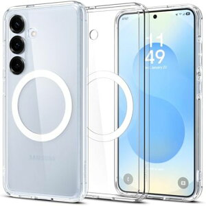 Spigen�y�n��18�N�̋Z�p�́zGalaxyS25�P�[�X�N���AMagSafe�Ή��ϏՌ��X�g���b�v�z�[�����ϖh�~�o���p�[�ČRMIL�K�i�E���g���E�n�C�u���b�h�E�}�O�t�B�b�gACS09002(�N���A�E�z���C�g)
