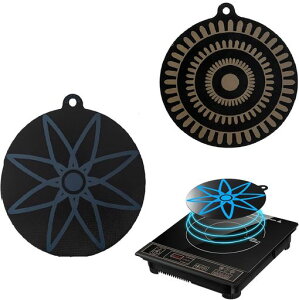 siawadekyIHマット2枚セットシリコン保護マットIHクッキングヒーターマット断熱パッド焼け焦げ防止汚れ防止滑り止めストーブ傷防止保護シリコンマット水洗い可能電子レンジ電磁調理器用…