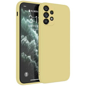 GalaxyA325Gケースシリコン耐衝撃薄型スリムソフトカバー薄型軽量一体型レンズの全面保護擦り傷防米軍MIL規格取得ワイヤレス充電全面保護カバーギャラクシーA325Gケース(イエロー)