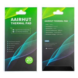 Aairhut�T�[�}���p�b�h20 W/m.K�A100 x 50 x 2 mm�V���J�Q���M�`���V�[�g�񓱓d�ϔM���E�I�f�b�Z�C�J�o�[�A��d���ȔS���t���APC�m�[�g�p�\�R��PS 4/PS 5/SSD/RAM/GPU-1�̃p�b�h�ɓK���Ă���