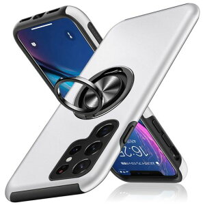 GalaxyS23Ultraケース保護カバーリング付き耐衝撃衝撃吸収tpu薄型擦り傷防止薄型シリコンスタンド機能車載ホルダー対応二重構造PCバンパーギャラクシーS23Ultraスマホケース米軍MIL規格全面保護