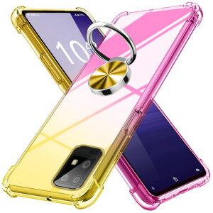 AquosZero6ケースリング付きクリア薄型グラデーション色ケース軽量tpu耐衝撃スマホケースSHG04透明米軍MIL規格取得おしゃれ黄変防止防塵一体型人気車載ホルダーアクオスZero6携帯カバー