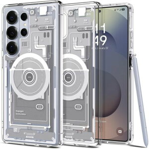 SpigenGalaxyS25Ultra�P�[�XMagfit�Ή��N���A�X�g���b�v�z�[���ČRMIL�K�i�E���g���E�n�C�u���b�h�E�}�O�t�B�b�gACS08958(�[���E�����E�z���C�g)