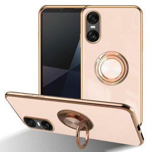 LuFiYaSonyXperia10VI5G�p�P�[�X�����O�t���J�o�[TPU�f�ރX�^���h�@Xperia10VI5G�X�}�z�P�[�X�y�ʑϏՌ������C�菝�h�~�����h�~�ԍڃz���_�[360°��]�P�[�XSony