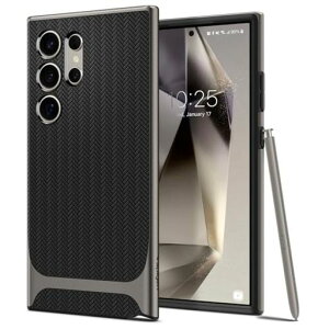 SpigenGalaxyS24Ultraケース耐衝撃SC-52E|SCG26二重構造バンパー傷防止衝撃吸収米軍MIL規格取得ワイヤレス充電対応ネオ・ハイブリッドACS07305(ガンメタル)