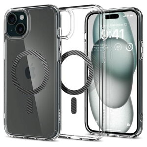 Spigen�y�n��18�N�̋Z�p�́ziPhone15Plus�P�[�X�N���AMagSafe�Ή��ČRMIL�K�i�E���g���E�n�C�u���b�h�E�}�O�t�B�b�gACS06663(�J�[�{���E�t�@�C�o�[)