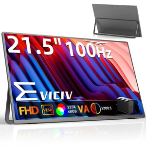 EVICIV ���o�C�����j�^�[ 21.5�C���` 100Hz FHD �y����� VA�p�l���z ���� ���o�C���f�B�X�v���C �����^ �X�^���h�t�� USB-C���d 1200:1 125% sRGB 300nit�P�x HDR ���^ �T�u���j�^�[ �Ǌ|��