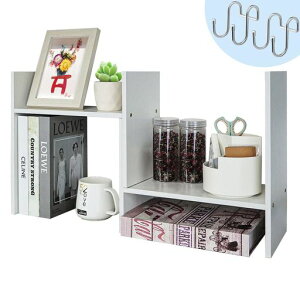 BHCanaeデスク上置き棚卓上収納木製卓上ラック小物入れデスク上収納ラック多種組み立て方式自由自在伸縮可本収納こものいれ収納オフィスほんだな収納棚絵本棚【日本語取付説明書付属…