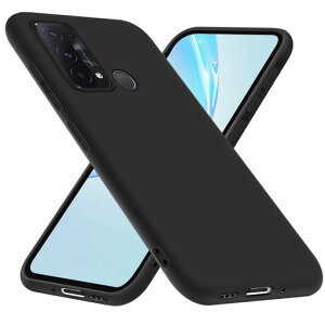 OPPOReno5Aケースtpuシリコン保護ケース磨り表面スマホケーススリム薄型ストラップホール一体型指紋防止軽量人気オッポリノ5a携帯カバー黒WK-PYGJ-04-01