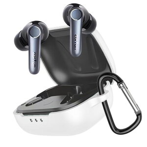 YAODLE For EarFun Air Pro 4 �p �P�[�X �J�o�[ EarFun Air Pro 4�p�ی�J�o�[ �ی�P�[�X �V���R���P�[�X �����[�d�\ �S�ʕی� �����h�~ �L�Y�h�~ �ϏՌ� �h�o �y�� ���[ �J���r�i�t��(�z���C�g)