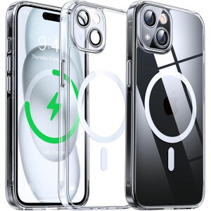Flyzoo���C�����P�[�X�p��iPhone15Plus[MagSafe�Ή�]���C�����X�[�d�Ή����΂ݖh�~�ČRMIL�K�i�ϏՌ������h�~�N���A�N���X�^���ȃn�[�h�w�ʃ}�O�l�b�g���ڃp�l���\�t�g�V���R���G�b�W�X�}�z�c