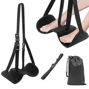 LAROTSUBAフットレスト足乗せ飛行機ハンモック飛行機の足ハンガー調整可能折りたたみ式収納パック付き長時間のフライトでリラックスして快適に便利オフィス/車用/夜行バス/新幹線/飛行…