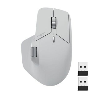 RAPOO MT760 �}���`�f�o�C�X ���C�����X �}�E�X ���� Bluetooth 5.0/2.4GHz 3���[�h�ڑ� 4��̃f�o�C�X�ɓ����ڑ� M+�N���X�e�N�m���W�[ 11�̃v���O�����\�ȃ{�^�� 90���Ԃ̃o�b�e���[���� �O�c