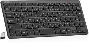 Arteck2.4G���C�����X�L�[�{�[�h�����y�ʃR���p�N�g���f�B�A�@�\�z�b�g�L�[�V���[�g�J�b�g�R���s���[�^�[�A�f�X�N�g�b�v�APC�A���b�v�g�b�v�ASurface�A�X�}�[�g�e���r�AWindows11/10/8/7�Ƃ̌��c