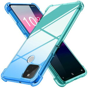 GooglePixel5A5Gケースクリア薄型グラデーション色ケース軽量tpu耐衝撃スマホケース透明米軍MIL規格取得おしゃれ黄変防止防塵一体型人気グーグルピクセル5a5G携帯カバーブルー/緑
