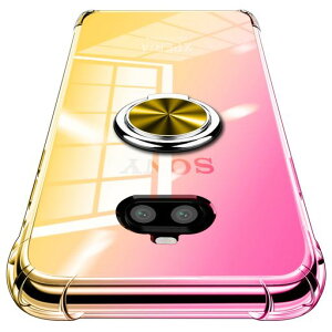Xperia8ケースリング付きTPU耐衝撃透明軽量薄型衝撃吸収傷防止カメラ保護車載ホルダー対応指紋防止スタンド機能おしゃれ耐久スマホケースおしゃれ人気携帯カバーXperia8