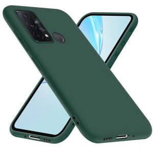 OPPOReno5Aケースtpuシリコン保護ケース磨り表面スマホケーススリム薄型ストラップホール一体型指紋防止軽量人気オッポリノ5a携帯カバー緑W-PYGJ-04-06