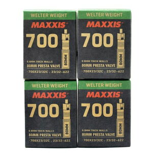 MaxxisWelterWeight700x23-32C80mmBikeInnerTubePrestaFV4PackSTB2214-4