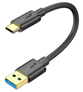 SUNGUY USB Type C 0.1M USB-A to USB-C 18W�}���[�d 10Gbps�����f�[�^�]�� USB3.1 Gen2 Android Auto�Ή� �^�C�vc �[�d�P�[�u�� Galaxy/MacBook/iPad