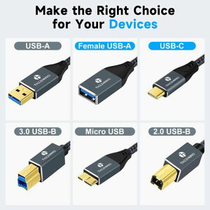 Thzzhnno USBC ���� USBA���X �ϊ��A�_�v�^ �P�[�u�� 2M, 5Gbps USB TypeC ���� USB 3.0���� OTG�P�[�u�� MacBook Pro�ALG G6 G5 V20�Ή�