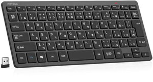 Arteck2.4G���C�����X�L�[�{�[�h�����y�ʃR���p�N�g���f�B�A�@�\�z�b�g�L�[�V���[�g�J�b�g�R���s���[�^�[�A�f�X�N�g�b�v�APC�A���b�v�g�b�v�ASurface�A�X�}�[�g�e���r�AWindows11/10/8/7�Ƃ̌��c