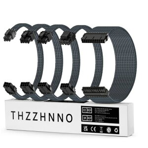 Thzzhnno 18AWG PSU�P�[�u�������P�[�u�� GPU�p PC�d�� �ґg�P�[�u���A1x24�s��ATX/1x8�s��(4+4) EPS/2x8�s��(6+2) PCIe�����P�[�u�� -30cm