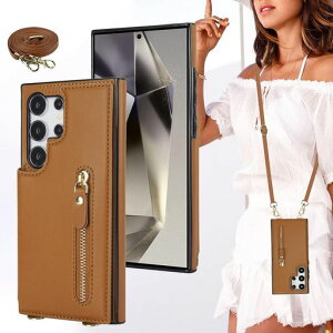 BonwFzin �K�p Galaxy S24 Ultra SC-52E �P�[�X �蒠�^ �V�����_�[ �w�� �t���b�v �R�t�� �N���X�{�f�B �M�����N�V�[ S24 �E���g�� SCG26 �X�}�z�P�[�X �蒠�^�J�o�[ SC52E �g�уJ�o�[ RFID�h�~ ������