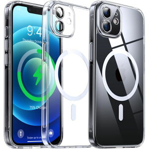 Flyzoo���C�����P�[�X�p��iPhone12[MagSafe�Ή�]���C�����X�[�d�Ή����΂ݖh�~�ČRMIL�K�i�ϏՌ������h�~�N���A�N���X�^���ȃn�[�h�w�ʃ}�O�l�b�g���ڃp�l���\�t�g�V���R���G�b�W�X�}�z�ہc