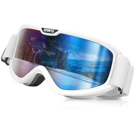[AOKCOT]スノーゴーグルスノーボードゴーグルアップグレードOTG広視野レンズ防風/防雪/曇り防止紫外線防止メガネ対応軽量と耐衝撃適用大人男女の登山またはスキー用のスポーツゴーグル