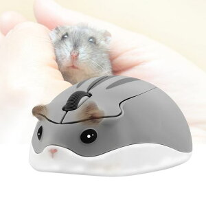 ワイヤレスマウス2.4Ghz電池式無線マウスおしゃれハムスターの形かわいい動物デザインマウス静音軽量光学式キャラクターマウス女性用子供用PC/ノートパソコン/コンピューター/Macbookに対…