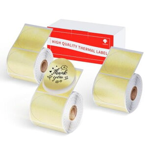 Phomemo M110�Ή� ���� ���x���V�[�� 3���[�� �ی` 50mm �ی`�^�C�v ���M���[���� �S420������ �S�[���h�L���L��
