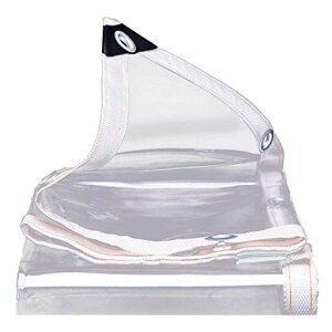 YANHAIDIDAI防水シート透明PVC雨よけシート防風防水屋外の雨よけ450g/m2ビニールカーテン温室カバー豪雨水害対策農業/住宅用ターポリンロープ付き0.35mm(2.5*6M)