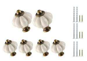 セラミック引き出しノブ家具取っ手箪笥建築金具ツマミ陶器つまみノブ戸棚食器棚装飾DIY建築金具戸棚引き(6グレーホワイト)