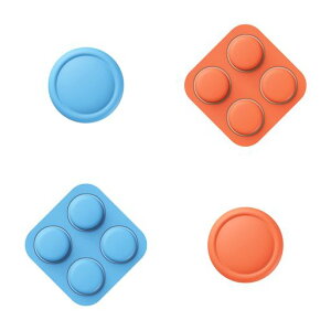 PlayVital Nintendo Switch 2�p �V���R���{�^���J�o�[&�T���O���b�v�Z�b�g ? Joy-Con2�Ή� ABXY������{�^���L���b�v2�� & �X�e�B�b�N�L���b�v2��?�y�u���[&�I�����W�z