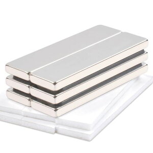 磁石超強力ネオジム磁石角型強力マグネット40x10x3mm強力長方形マグネット両面テープ付きDIY、建築科学、工芸品、オフィス、工具収納、冷蔵庫、家庭用の直方体磁石(6個入り)