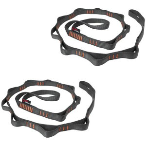 GM CLIMBING 22kN CE UIAA�F�� 16mm �i�C�����f�C�W�[�`�F�[�� �X�����O 120cm �G�C�h�N���C�~���O ���b�y�� �󒆃��K �n�����b�N �X�����O �X�g���b�v�x���g 2�{�Z�b�g �O���[