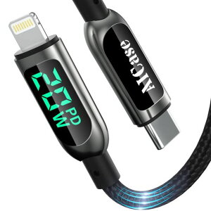 USBC-Lightning�P�[�u���AAICase10FT�[�d�����R�[�h(LED�f�B�X�v���C�t��)iPhone1313Pro12ProMax1211XXSXR8Plus�AAirPodsPro�A�d�͋������T�|�[�g-3M...