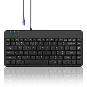 Perixx PERIBOARD-409P �L�� PS2 �~�j�L�[�{�[�h�A�u���b�N�AUS �p��z��