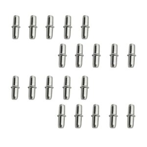 YANYULI棚ダボダボ棚受ダボ20個セットΦ5mmx16mm金属ダボ金属製差し込みタイプシェルフサポートピン棚サポートピン家具固定本棚用棚受け用家庭用ハードウェア(20シルバー)