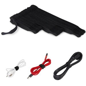 再利用可能な結束バンド60本-10/15/20cmケーブルストラップTrilancerマジック式の電線コード収納バンド自宅、オフィス、データセンター向け(黒3サイズ)