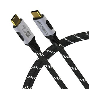LINKUP - USB 4.0 240W 40Gbps Type-C Thunderbolt 4 �P�[�u�� [1.5m] 8K/60Hz�r�f�I�A�����f�[�^�]���A�}���[�d�A�ϋv���̂���X���[�u�t���W���P�b�g - iPhone 15/16