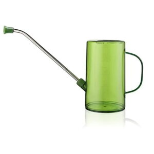 Phyxiulじょうろ水差しジョウロ1L透明細口水差し軽量ジョウロ目盛り付き持ち運びやすい水やり観葉植物花ハーブ適用散水用具園芸用品(グリーン)