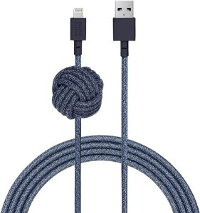 NATIVEUNION[�l�C�e�B�u���j�I��]NIGHTCableUSB-Ato���C�g�j���O���ϋv�[�d�P�[�u���A���J�[�m�b�g�t��-[MFi�F��]iPhone/iPad�Ή�(3���[�g��)(Indigo)