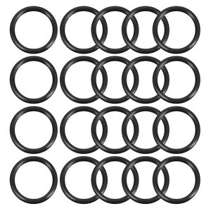 Ofowin20個入りOリングニトリルゴム20mmx30mmx5mmブラックオーリング20mmの内径30mmの外径5mm幅円形シールガスケット耐熱耐油防水耐摩耗性車エアコン各種機器のガスケットに機械修理