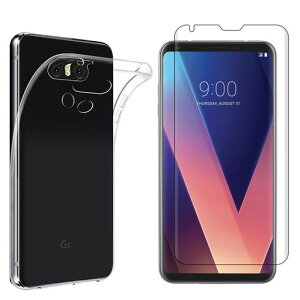 �y1���t�B����+�P�[�X TPU�zFor LG V30+ au isai V30+ LGV35 / docomo V30+ L-01K/JOJO L-02K/LG V30 Plus �p�� �K���X�t�B���� 3D�Ȗ�+For LG V30+ au isai
