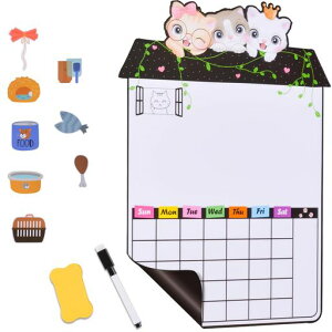 マグネットシート冷蔵庫用スケジュールホワイトボードカレンダー冷蔵庫磁石シートスケジュール管理ボード強力マグネット落書き伝言板家庭記録予定表冷蔵庫に貼るかわいいスケジュー…