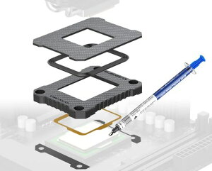 ElecGearLGA1700CPU�Ȃ��h�~�t���[��+�t�̋����T�[�}���y�[�X�g�A�J�[�{���t�@�C�o�[ModILM�AIntelCore��14�A13�A12����f�X�N�g�b�v�v���Z�b�T�p�ACPU�Œ�o�b�N���A�_�u�����[�N�v���[�t�݌v