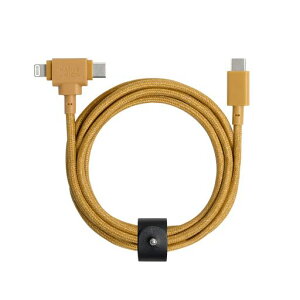 NativeUnion(�l�C�e�B�u���j�I��)BeltCableDuo?1.5m�����͕ґg���j�o�[�T���[�d�P�[�u��?�Đ��f�ސ�?2-in-1�}���`�f�o�C�X