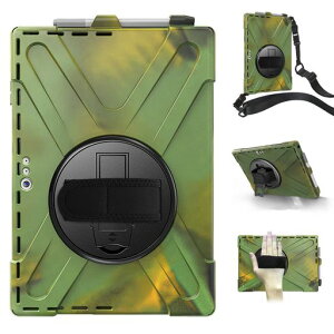 360�x��]SurfacePro7/Pro7+/Pro6/Pro5/Pro4�P�[�X�J�o�[�ϏՌ��X�^���h�@�y���z���_�[�t���^�t�Ŋ��2�d�\���X�^���h�n���h�X�g���b�v���|���[�V�����_�[�X�g���b�v�Ў莝��