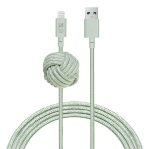 NATIVEUNION[�l�C�e�B�u���j�I��]NIGHTCableUSB-Ato���C�g�j���O���ϋv�[�d�P�[�u���A���J�[�m�b�g�t��-[MFi�F��]iPhone/iPad�Ή�(3���[�g��)(Sage)